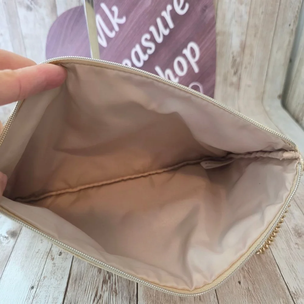 Coach Gold Glitter Evening Wristlet Pouch Clutch Bag